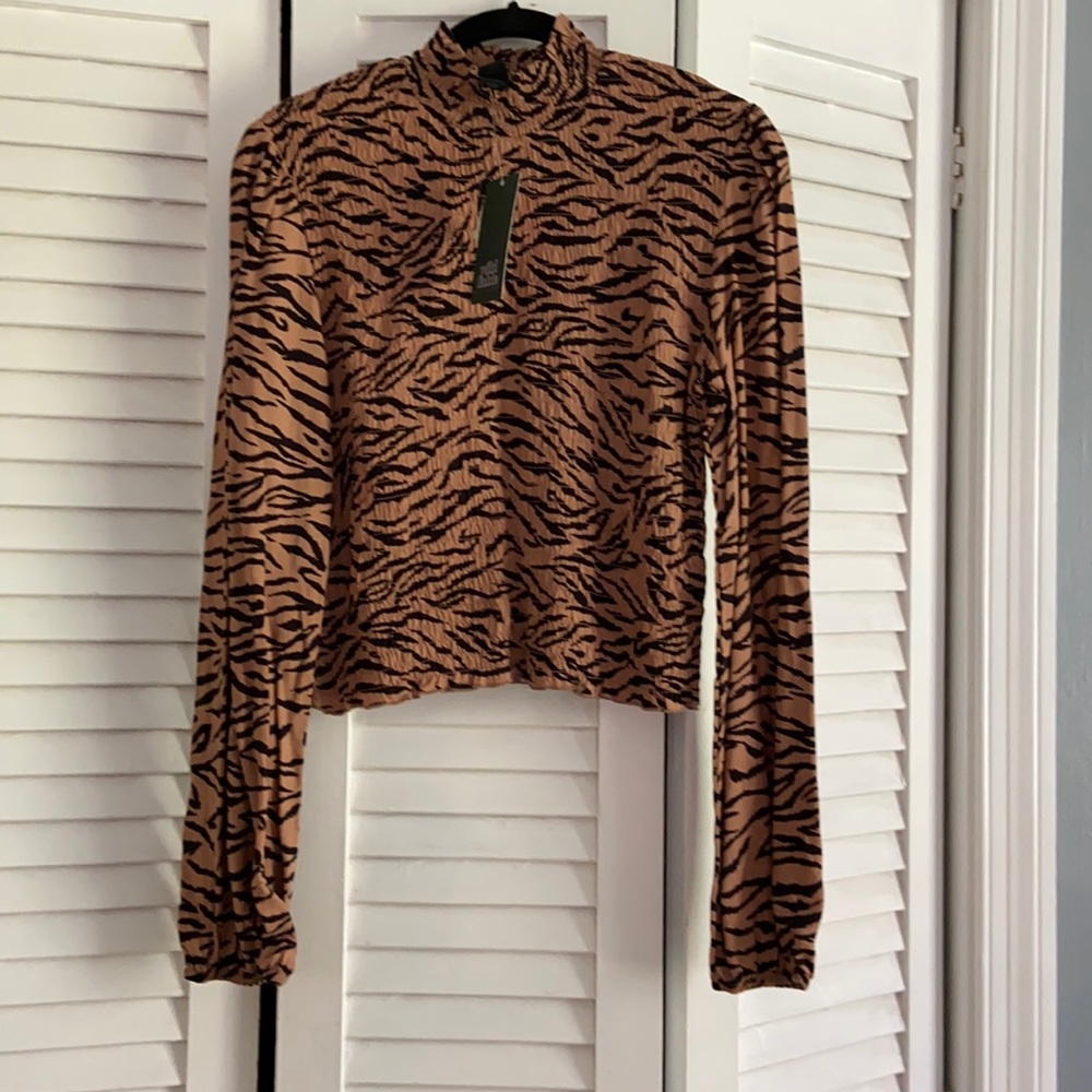 Tiger print blouse